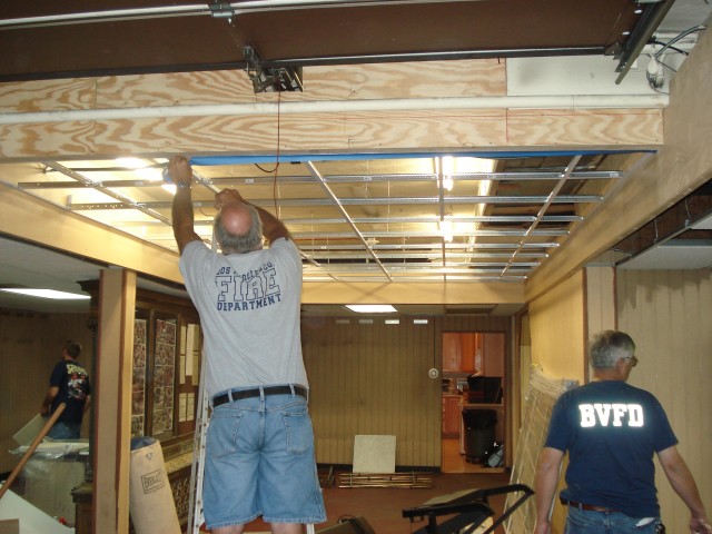 8/11/08 Ceiling going in 312's bay